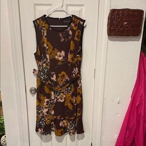 Ivanka Trump Brown Floral Mini Dress
